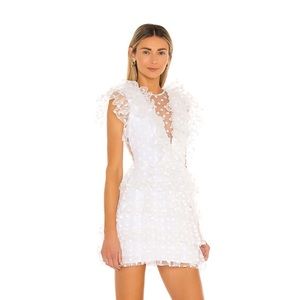 MAJORELLE JANEY MINI DRESS WHITE SIZE SMALL